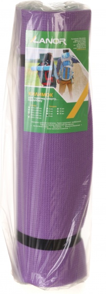 Килимок для йоги та фітнесу Lanor 1800х600х8 мм Спорт фіолетовий