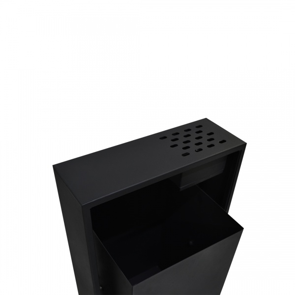 Урна уличная для мусора с пепельницей С2-50 50 л черный