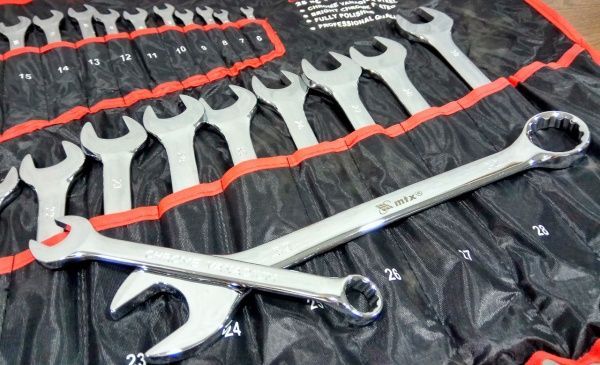 Набор ключей комбинированных MTX 6 - 32 мм, 25 шт., CrV, полированный хром, 154259