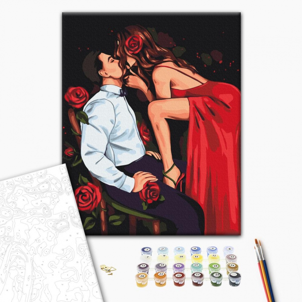 Картина по номерам Страсть роз © Alla Berezovska 40х50 см Brushme