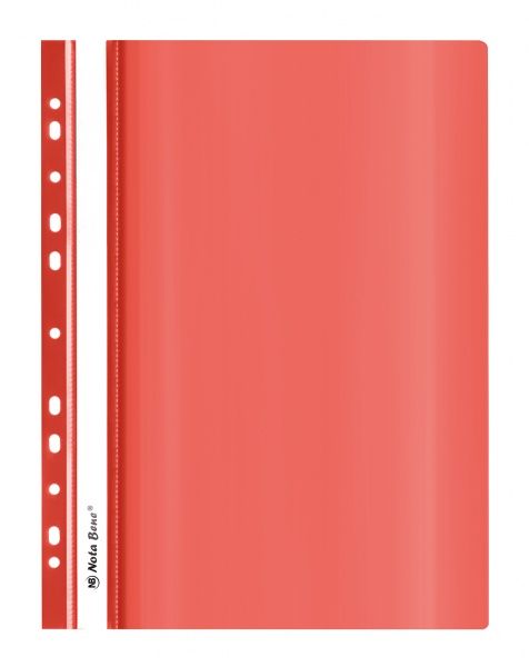 Скоросшиватель А4 с прозрачным верхом красная Nota Bene