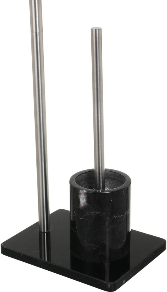 Стійка для туалету Sensio Marble з йоржиком 22х17х70 см чорний