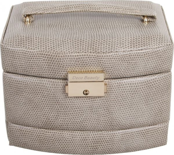 Шкатулка для украшений 16х13,5х12 см серая