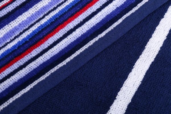 Полотенце пляжное Mundotextil Blue Stripes 86х160 см синий с рисунком 