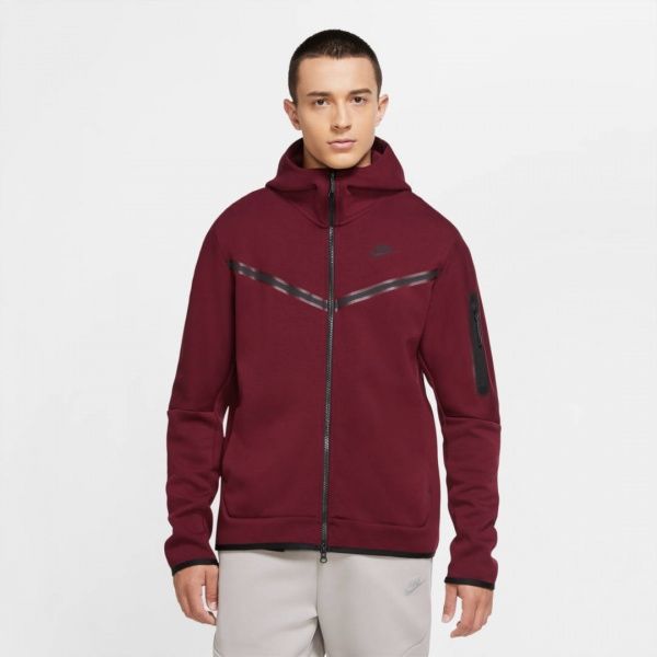 Джемпер Nike M NSW TCH FLC HOODIE FZ WR CU4489-638 р. S червоний