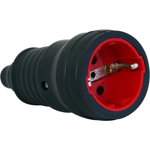 Гнездо Fetih с заземлением каучук черное