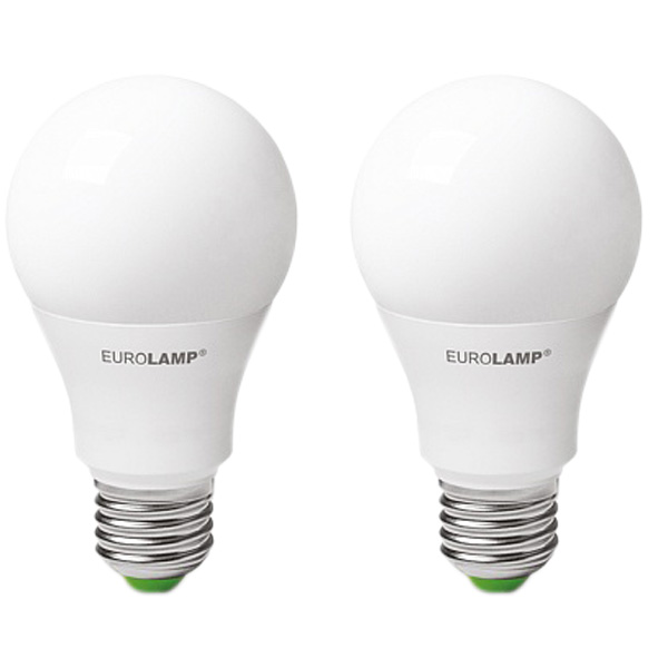 Лампа світлодіодна Eurolamp 2 шт./уп. 10 Вт A60 матова E27 220 В 4000 К MLP-LED-A60-10274(E) 