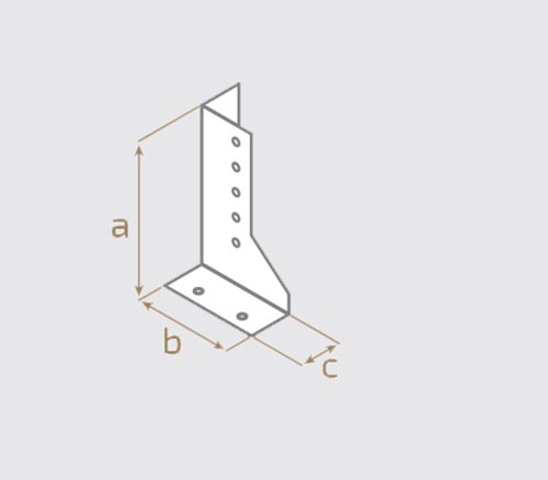 Крепление балки Профсталь балки раздвижное правое 75x32x120 мм 2 мм