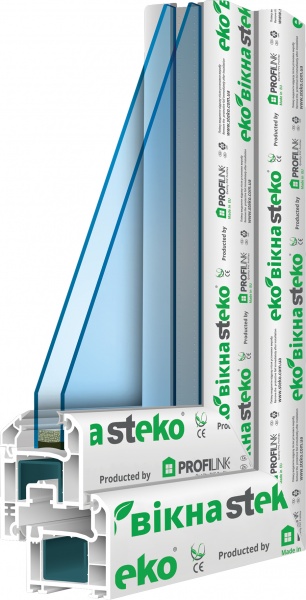 Вікно поворотно-відкидне Steko S400 58 800x1200 мм праве 