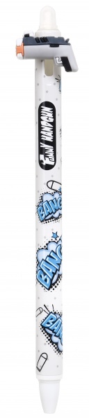 Ручка гелевая напиши-зитры пистолет серый 