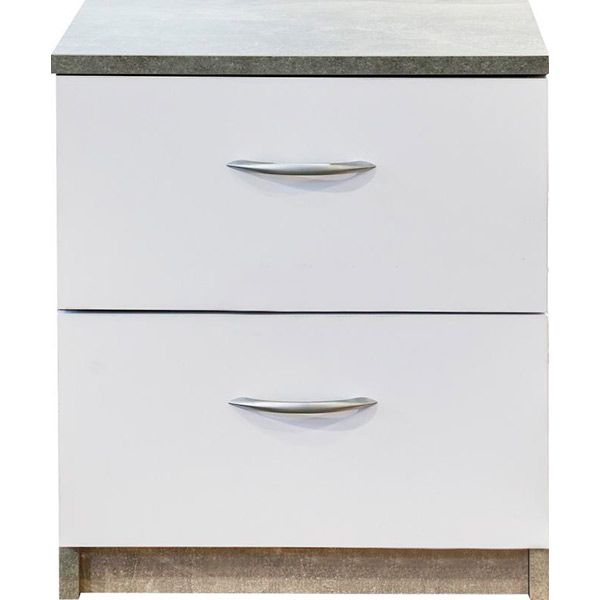 Тумба прикроватная Опава бетон/нимфея альба