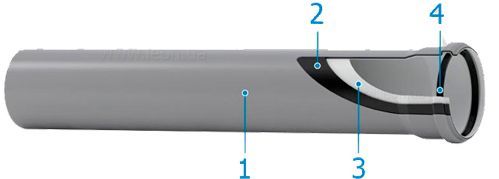 Труба Valsir монтажна 50 L=750 мм 17 dB(A) 501407 PP3