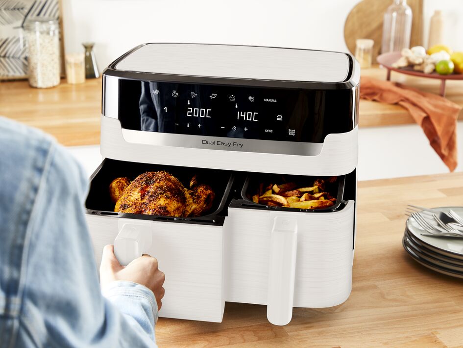 Мультипечь Tefal Dual Easy Fry EY901AE0