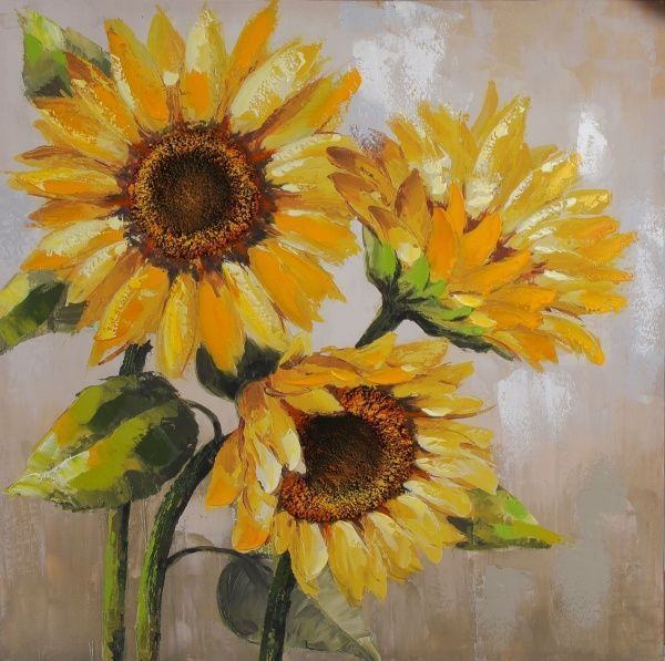 Картина Подсолнухи 80x80 см H1482A 