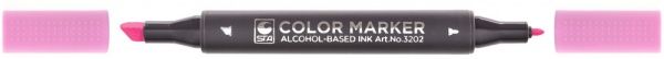 Маркер художественный STA 3202 двусторонний 0.7 / 1-7 мм STA3202-17 пастельно-розовый 