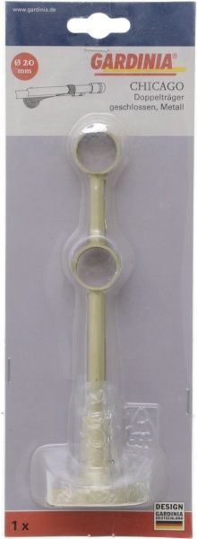 Держатель для карниза Gardinia Chicago закрытый 31484 двойной d20 мм золото полированное 