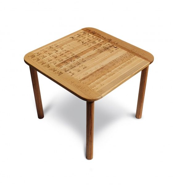 Комплект стол и стул ArinWOOD Ecomini Азбука 550х550 мм + набор кубиков в подарок 04-AB1-2