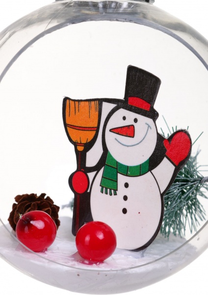 Декоративна підвіска Куля 8 см прозорий HFB2180