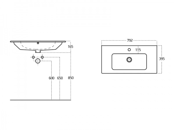 Тумба підлогова ЮВЕНТА Detmold - 80 білий з умивальником 