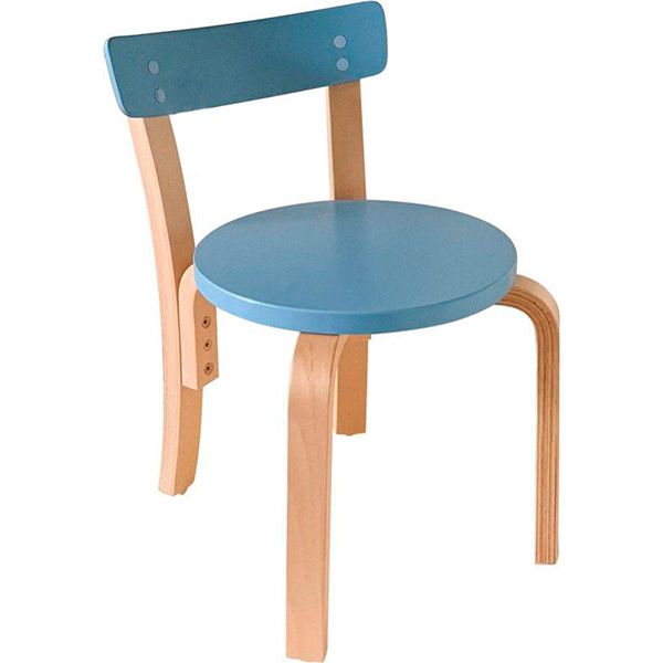 Стільчик для дітей бук/блакитний