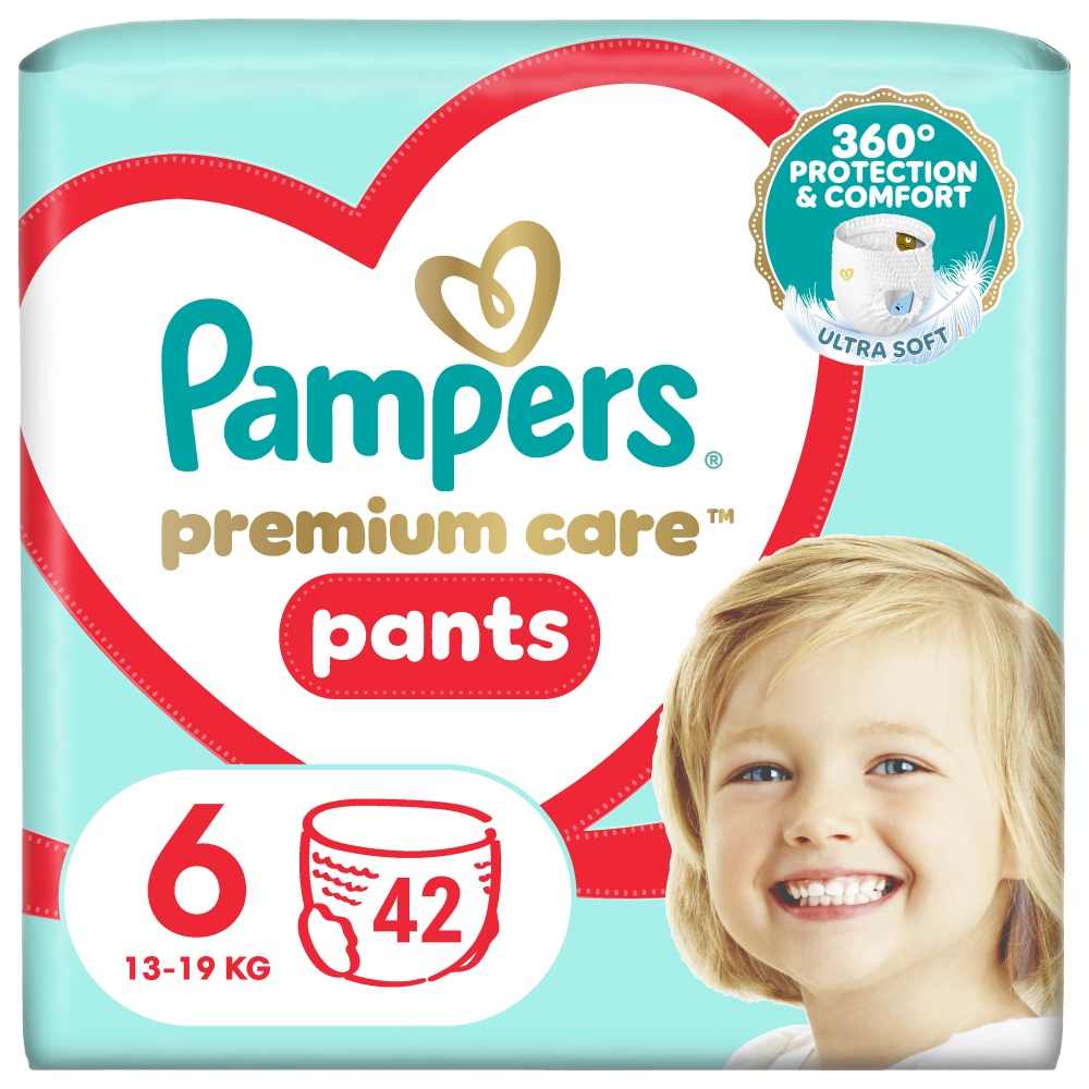 Підгузки-трусики Pampers Premium Care Pants Розмір 6 13-19 кг 42 шт.