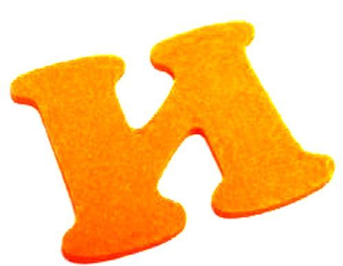 Буква И з фетру помаранчевий 2 мм, 10 см