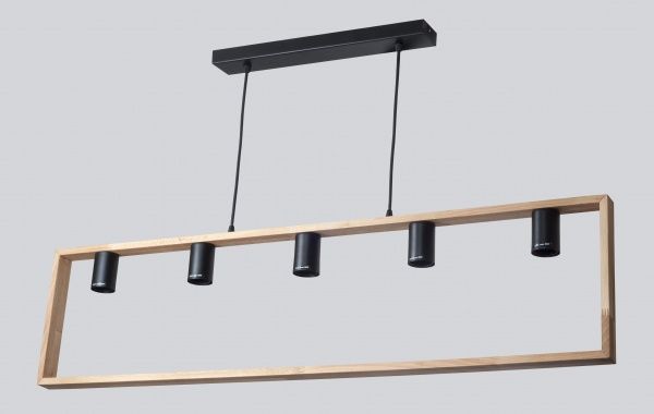 Подвес Геотон НСБ 02-5х60-915 ДС 6421/5 5x60 Вт E27 бук светлый 