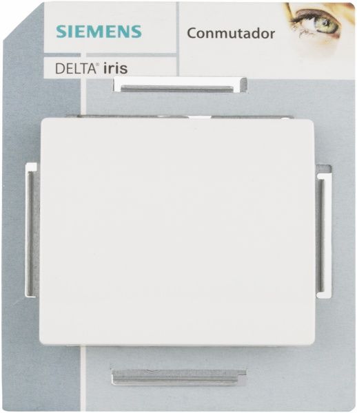 Выключатель перекрестный одноклавишный Siemens Iris без подсветки 16 А 250В IP20 белый 18507 W