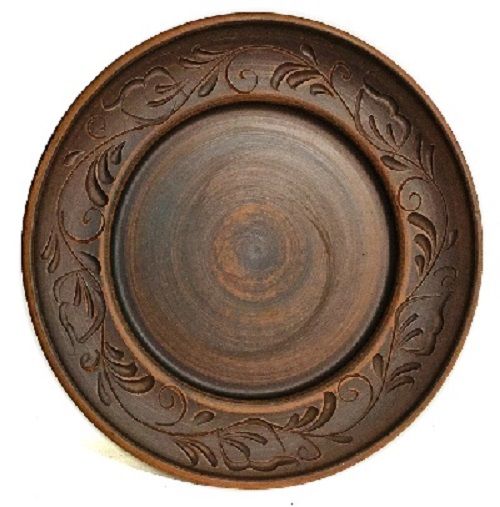 Тарелка глубокая Вьюнок 25 см Український гончарний посуд