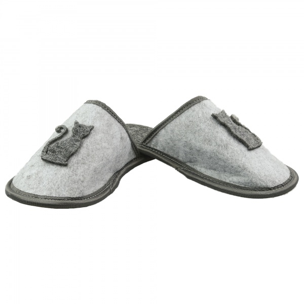 Тапки домашние FX shoes из фетра р. 40-41 серый арт.2005 