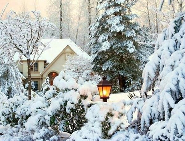 Набір для творчості зі стразами на підрамнику Казкова зима 40x50 см Діамантові ручки 