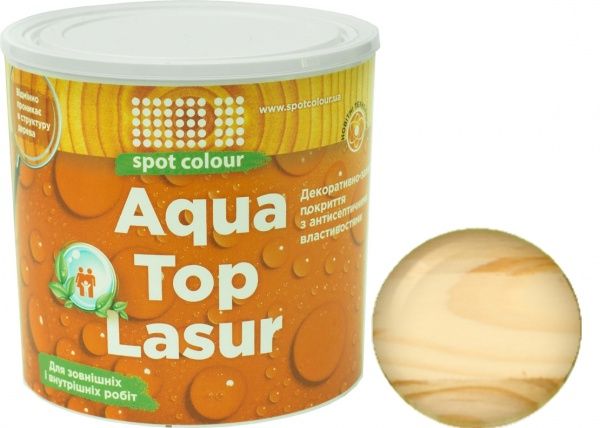 Лазур-антисептик Spot Colour Aqua Toplasur липа шовковистий мат 0,75 л