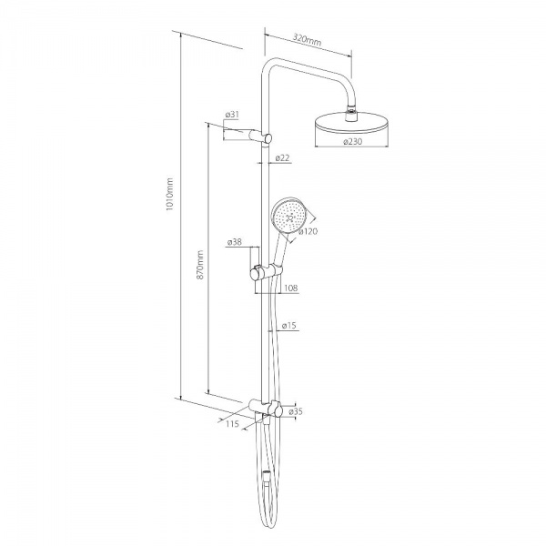 Душевая система Damixa Jupiter DX977700000