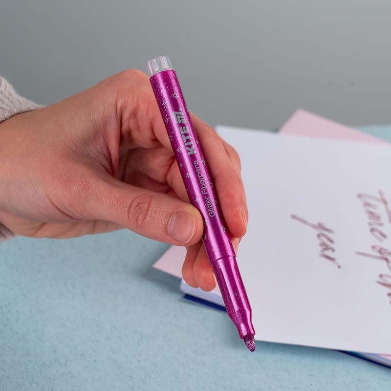 Набор фломастеров с блестками Creative 6 шт. K-1147 KITE