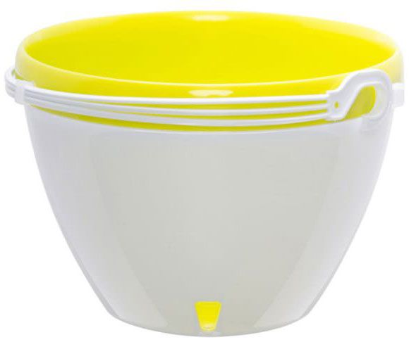 Горщик пластиковий підвісний Santino Vista круглий 3,8л лайм/білий 