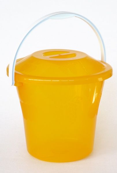 Відро зі знімною кришкою Полімердеталь Елегант 6 л помаранчевий 