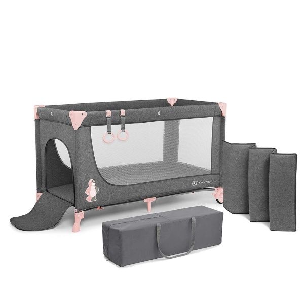 Манеж-ліжко Kinderkraft Joy рожевий KKLJOYPNK00000