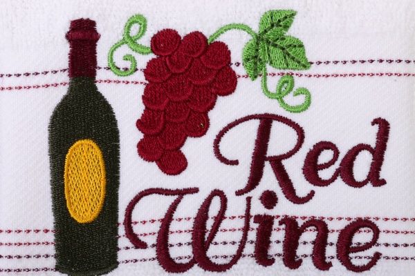 Набір рушників кухонних La Nuit Red Wine 2 шт. 40x60 см La Nuit білий із червоним 