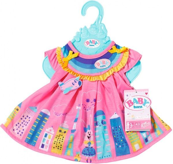 Набір Zapf Одяг для ляльки Baby Born Миле плаття Рожеве 828243-1