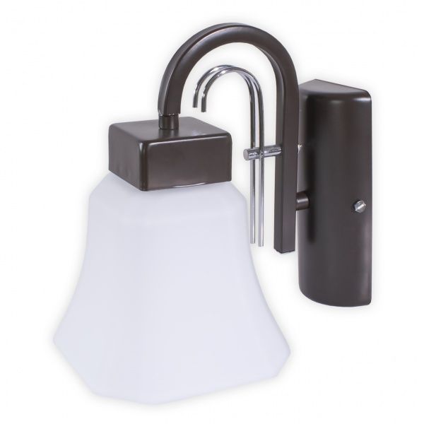 Светильник настенный Hopfen Glocke 1x60 Вт E27 хром/венге 