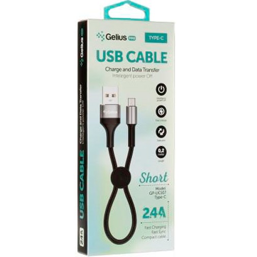 Кабель Gelius Pro Short GP-UC107 USB Type-C (2099900826672) 0,2 м черный 