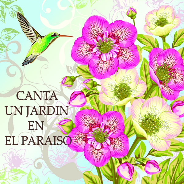 Салфетки столовые Luxy Колибри в саду камелий 33х33 см разноцветный 18 шт.