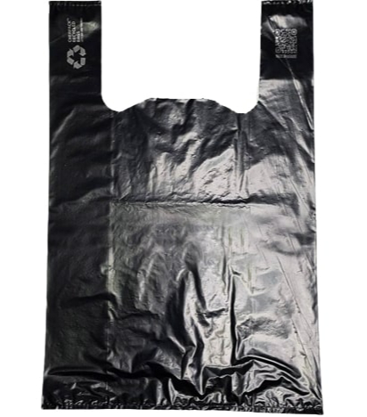 Пакет-майка Cherpack Recycled чорні 28x48 мм 50 шт.