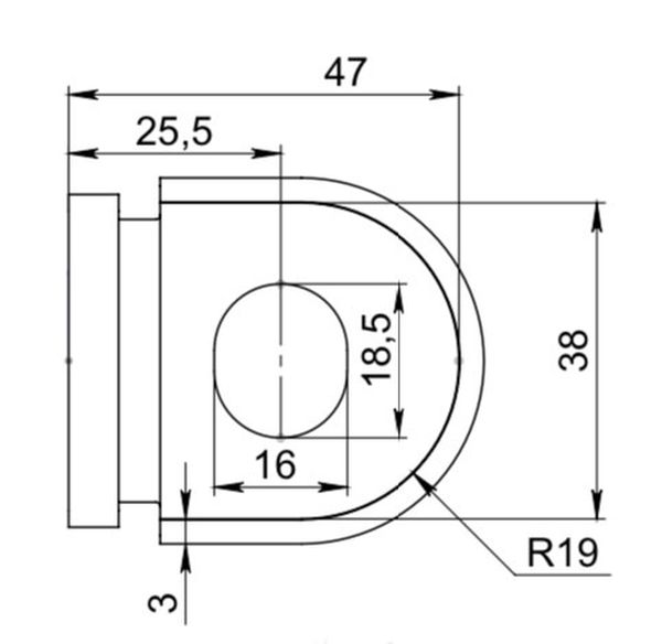 Вушко гнуте Aspect Преміум №2 загартоване