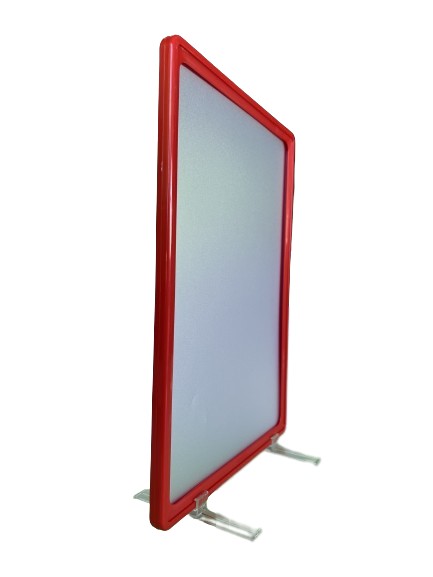 Комплект рамка А4 червона з протектором та тримачем під кутом 90° 3 шт. 