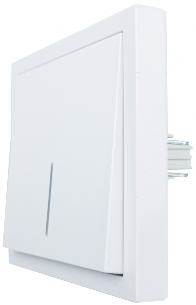Механізм вимикача одноклавішний HausMark Juna з підсвіткою білий