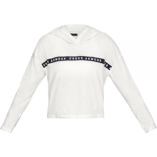 Джемпер Under Armour TAPED UA CROP HOODIE 1345891-112 р. S білий