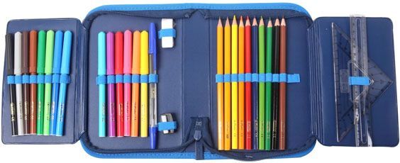 Пенал 31 предмет Jet 50021024 Herlitz синий