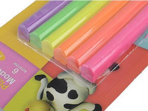 Пластилін 6 неонових кольорів Kiddy Clay ST-100-6N NARA