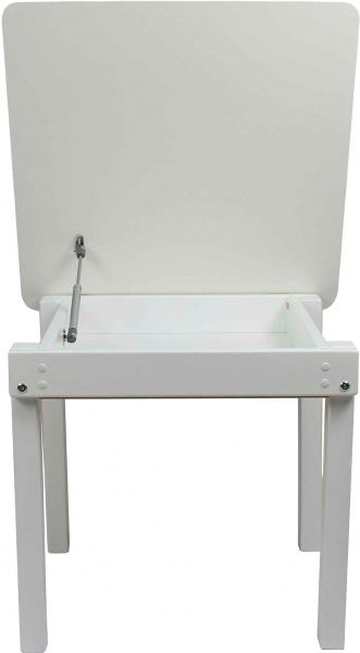 Столик Yuliana Woody 60 х 60 белый с пеналом синяя столешница 12013361